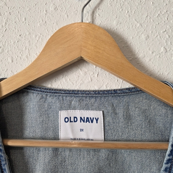 NEW Cropped Button Up Denim Vest 2X - Picture 5 of 8